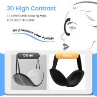 Máscara De Sueño 3D Blindfold Ayuda Al Sueño Almohadilla De Memoria Suave Para Ojos Bloqueo De Luz Para Viajes Cubierta De Ojos - details 7