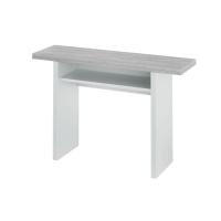 Meimon Mesa Tavolo Desplegable,Dimensiones: Cerrada, 77 cm de alto x 120 cm de ancho x 35 cm de profundidad. Abierta, 75 cm de alto x 120 cm de ancho x 70 cm de profundidad, Estilo Moderno: Acabado en Blanco Artik-Cemento, tacos anti ruidos - details 0