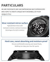 Reloj Deportivo Digital WECOOL 50M Impermeable Con Luz LED Y Alarma Multifuncional W-616 Bandeja De PU Resistente Al Choque - details 8