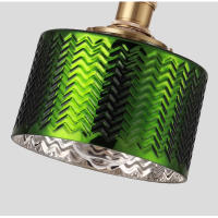 Lámpara Colgante Minimalista Japonesa De Vidrio Creativa Y Personalizada LED Verde En Bronce Para Iluminación De Habitaciones Y Salones - details 19