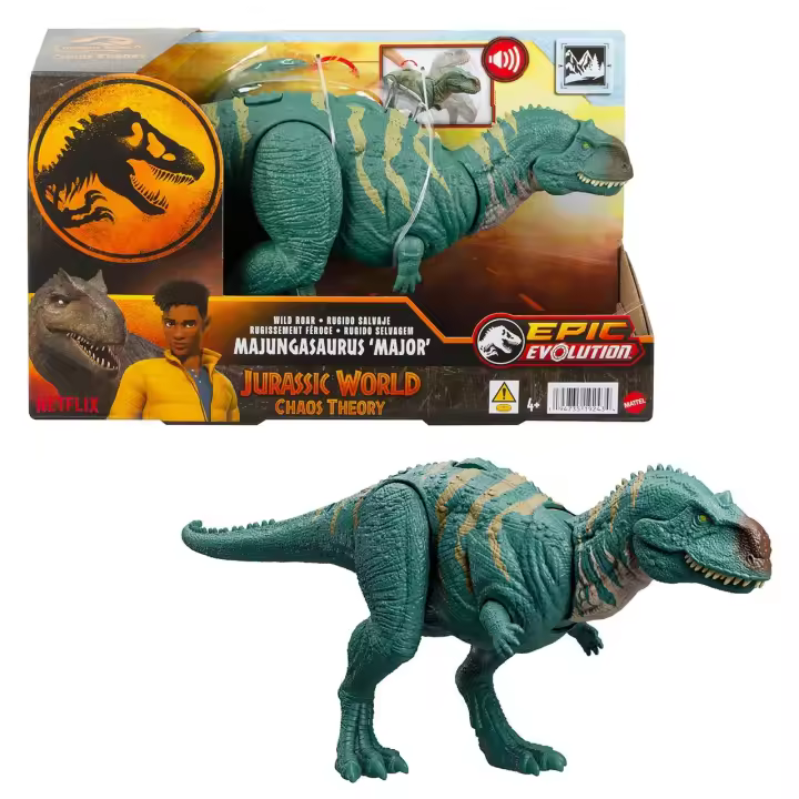 Jurassic World Wild Roar Majungasaurus HTK76 JURASSIC WORLD MATTEL - 1