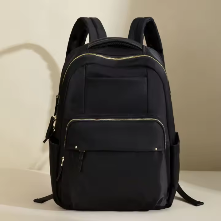 Mochila de lujo para ordenador portátil para mujer, bolsa de cuaderno de tamaño de 15,6 pulgadas, gran espacio de cabina, bolsa de viaje de negocios, bolsas de libros para niña, bolsillo con cremallera grande - 1