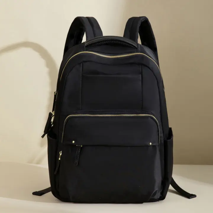 Mochila de lujo para ordenador portátil para mujer, bolsa de cuaderno de tamaño de 15,6 pulgadas, gran espacio de cabina, bolsa de viaje de negocios, bolsas de libros para niña, bolsillo con cremallera grande - 1