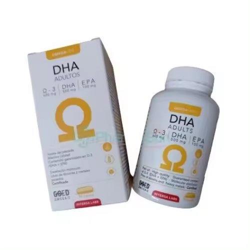 DHA ADULTS 600MG. INTERSA LABS. COMPRIMIDOS QUE CONTIEN OMEGA-3 PARA MEJORAR LA SALUD CARDIOVASCULAR EN ADULTOS - 1