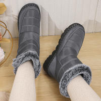Botas De Nieve Impermeables Antideslizantes Para Mujer Con Peluche Sintética Abrazadera De Plataforma Botines De Invierno Calientes Talla 35-44 - details 9