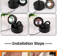 Lámpara De Noche Bluetooth Proyector De Atmósfera Rainbow Sunset Decoración De Pared Para Habitación Luz De Ambiente Para Mesa Del Dormitorio - details 17