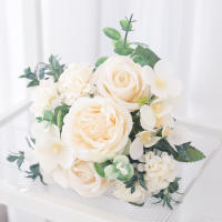 Decoraciones De Navidad Para La Casa Flores Artificiales De Seda Rosa Peonia Y Hydrangea Arreglo De Novia Para Fiesta De Boda Decoración De Mesa De Comedor Plantas Falsas Para El Hogar - details 7