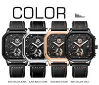 Reloj De Cuarzo Para Hombre POEDAGAR Lujo Casual Impermeable Con Luminiscencia Cuero Militar Deportivo Cronógrafo Fecha - details 4