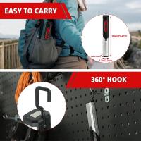 Linterna LED COB Multifuncional Recargable Con Batería Integrada Luz De Trabajo Magnética Lámpara De Colgaje Con Luz Roja De Advertencia - details 4