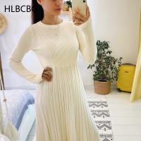 New Chic Mujer Largo Nudo Maxi Sudadera Vestido Otoño Invierno Tejido a Linea Espesor Ribbed Vestido Preppy Estilo Navidad Oficina Fiesta - details 1