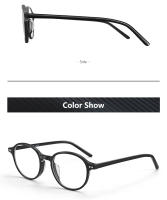 Gafas De Computadora Unisex Ultraligera De Acrílico Bloqueo De Luz Azul Estilo Óptico Moda Pantalla Circular Polímero De Carbono - details 10