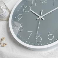 12 \ "reloj de pared moderno mudo silencioso péndulo de pared para cocina sala de estar dormitorio-gris - details 2