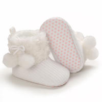 Botas De Otoño Invierno Para Bebés Niños Y Niñas Zapatos De Primera Caminata Cálidos Y Moda Con Bolas Fuzziosas Antideslizantes Para Niños Y Niñas De 0 a 1 Año - details 12