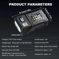 Linterna LED Recargable Mini USB Portátil Con Imán En La Punta Y Luz COB Para Emergencias Y Camping Super Brillante Y Impermeable - details 10
