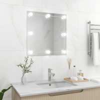 vidaXL Espejo de Pared con Luces LED Cuadrado de Vidrio Pasillo Cuarto de Baño Dimensiones 40 x 40 cm,  30 x 60 cm,  50 x 50 cm y mas - details 0