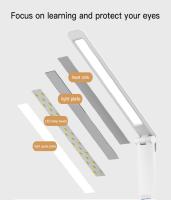 Lámpara De Mesa LED Plegable Con Protección Ocular Para Lectura 3 Colores Regulables Sin Salto Tiempo Fecha Temperatura Carga USB Luz Nocturna Táctil - details 9
