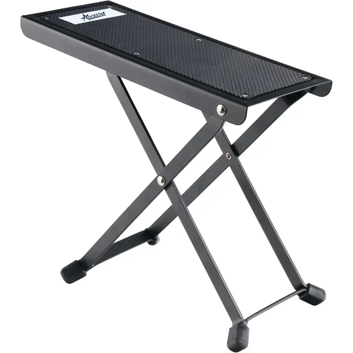 Reposapiés para Guitarra ROCKSTAR MUSIC Rockstar Music -  Ajustable y Plegable con Almohadilla de Goma Antideslizante - 1