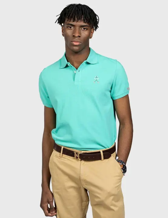 Harper & Neyer Polo Derim turquesa para hombre - 1