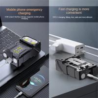 Linterna Multifuncional Portátil Recargable Por Tipo-C Con Doble Luz Rotativa De 180° Torcha Para Pesca Al Aire Libre Y Uso En Exteriores - details 3
