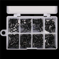 Kit De Reparación De Guía Para Caña De Pescar 8/80Pcs Anillo De Cerámica Y Acero Inoxidable Para Agua Dulce Y Salada Caja De Construcción De Caña De Pescar - details 3