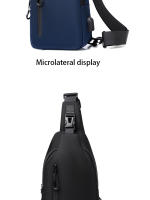 Bolso De Hombro Para Hombre Casual Impermeable Y Resistente Al Desgaste Con USB Recargable Y Compartment Interior Bolsa De Pecho - details 27