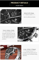 Reloj De Pulsera Deportivo De Lujo Para Hombre PAGANI DESIGN Cuero Genuino 30M Impermeable Calendario Completo Resistente Al Choque Quartzo - details 4