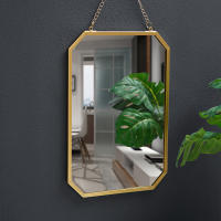 Espejo Decorativo De Estilo Nórdico En Acero Con Marco Rectangular Para Pared Baño Dormitorio Espejo De Lavabo Y Maquillaje - details 3