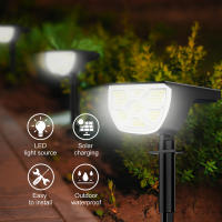 Luces Solares Para Paisaje IP65 Impermeables Con 3 Modos Luz Solar Para Jardín Camino 72/68 LED Modernas Para Exterior - details 13