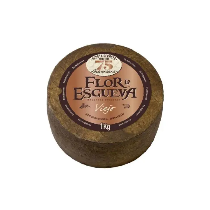 FLOR DE ESGUEVA Queso viejo de oveja mini madurado en corteza natural peso aproximado pieza 1 kg elaborado con leche cruda - 1