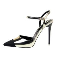 Sandalias De Tacón Alto Para Mujer 11 Cm Metálico Gris Con Tirantes De Tobillo Y Punta Redonda Para Boda Fetiche Noche Club Oro Oficina Zapatos Clásicos Con Plataforma Y Cierre De Hebilla - details 10