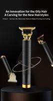Afeitadora Recargable Para Hombres Corte De Pelo Vintage Barbería USB Carga Negra Dragón Tanyi ABS Adulto Eléctrico - details 0