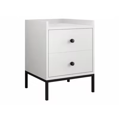 Mesilla de noche Comfivo U103 , Muebles ES, Aglomerado laminado, Blanco, 40 x 47 x 40cm - 1