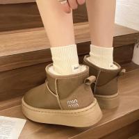 Botas De Nieve Para Mujer Invierno 2025 Edición Coreana De Peluche Alta Calzado Casual Cálido Con Forro De Algodón Grueso - details 16