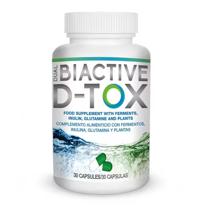 Dual Biactive D-TOX - El Primer Sistema De Desintoxicación Dual Que Limpia y Renueva Tu Colon, 30 Cápsulas - 1