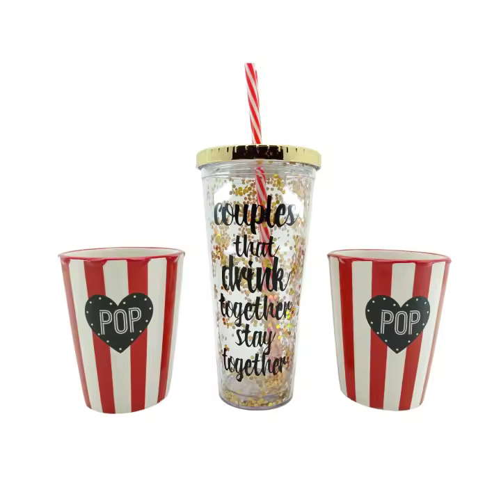 Set para Palomitas y Bebida – Disfruta en Pareja con Comodidad - 1