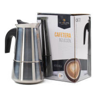 Cafetera de Acero Inoxidable The Secret Home - Espresso con Filtro Desmontable - Mango Ergonómico - Ideal para Cocina de Gas - Varios Tamaños - details 2