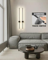 Lámpara De Pared LED Táctil Dimmable Para Pasillo Dormitorio Rotación 360° Luz De Interiores Farol De Pared Iluminación Doméstica Moderna Metal Negro Blanco - details 6
