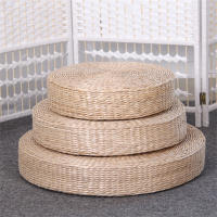 Cojín De Paja Tatami Para Meditación Y Yoga Estilo Japonés Silla Redonda De Paja Tejida Para Adultos Almohada De Piso Zen - details 6