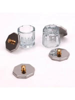 Nuevo Herramienta De Arte De Uñas De Cristal Con Polvo Y Líquido De Acrílico Tazón Dappen Con Tapa Soporte Para Vaso De Uñas Equipamiento De Manicura - details 0