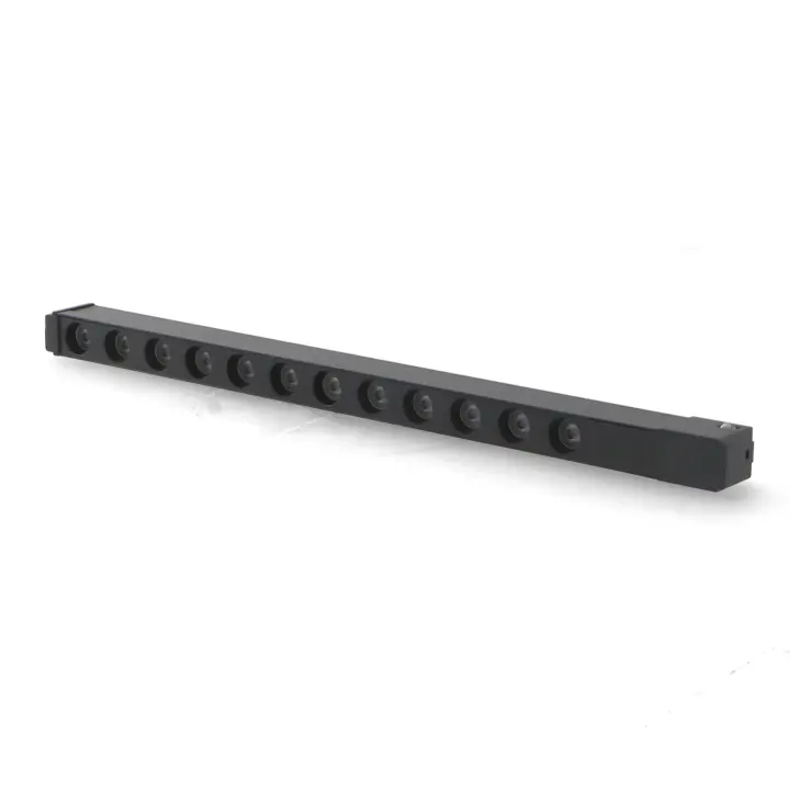 IluminaShop - Foco Lineal Hall LED Negro 12W para Carril Magnetico Monofasico Detail Chip Osram 48V CRI 90 UGR 17 Serie Detail - 1