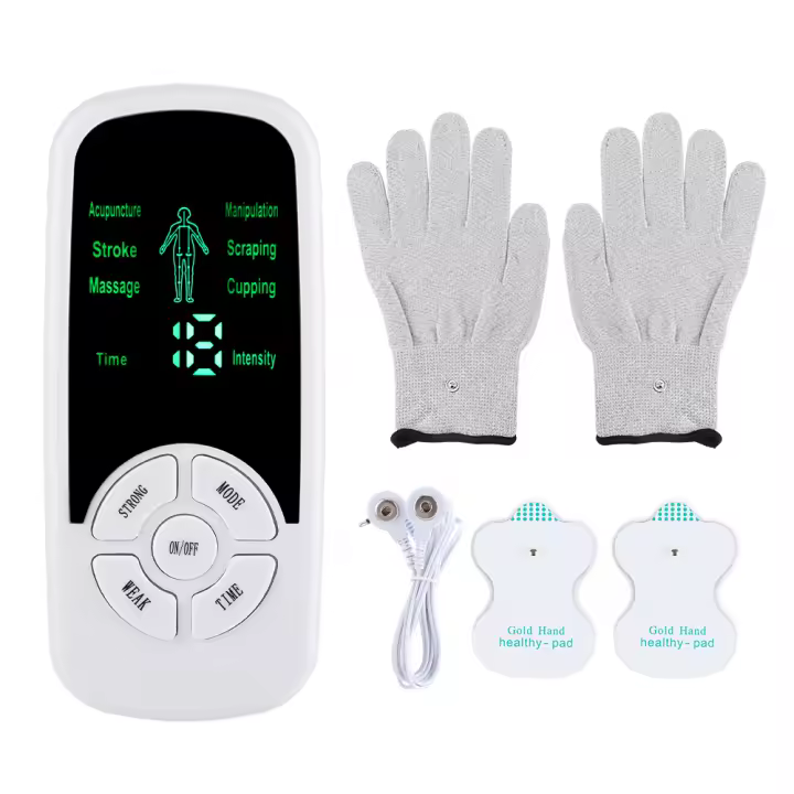 Estimulador Muscular Eléctrico Con Guantes De Terapia Masajeador De Columna Cervical Multifuncional Para Relajación De Músculos Espalda Y Cuello Acupuntura - 1