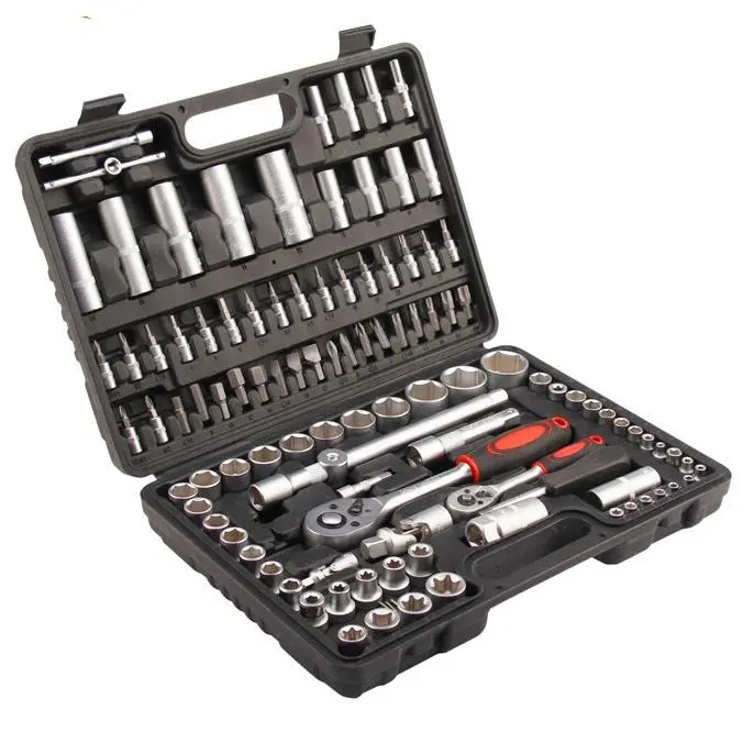 JOMAFA MALETIN HERRAMIENTAS 108 PIEZAS AUTOCLE 1-4" Y 1-2" CHROME VANADIUM -- 5359 - 1