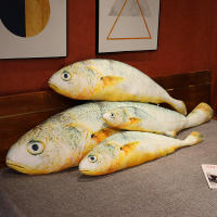 Nueva Simulación Gran Juguetes De Pescado Amarillo Almohada Suave De Peluche Realista Cojín De Descanso Decorativo Regalo - details 4