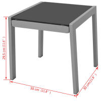 vidaXL Tumbonas con mesita aluminio Sillas de Exterior Ideal para jardín, playa, piscina, terraza Tumbona Piscina Tumbonas Playa Tumbonas Jardín Exterior - details 7
