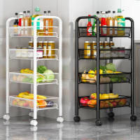 LUTODY - Carro de Almacenamiento Organizador Metálico de Varios Niveles con Ruedas, Carrito Auxiliar Compacto, Verdulero, Frutero, Multiuso para Cocina - details 5