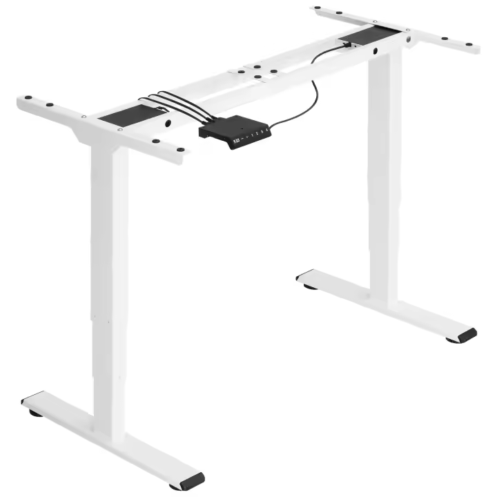 Tectake - Estructura eléctrica y ajustable en altura para mesa Twain 110-168 x 60 x 60-125 cm  Estructura ajustable para mesa de diseño moderno  Altura ajustable eléctricamente sin escalonamientos  Construcción estable y resistente de acero robusto - 1