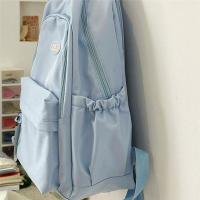 Mochila Grande De Nylon Con Gran Capacidad Para Viajes Colores Dulces Kawaii Mochila Escolar Diaria Para Estudiantes Con Cremallera - details 7