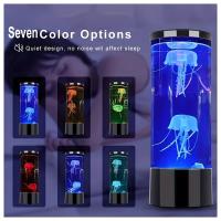 Lámpara De Noche LED Cambio De Color Juguete Acuario Mini Acrílico Simulación De Medusa Decorativa USB Regalo Para Niños - details 1