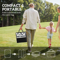 Outsunny Alfombra de Exterior 182x274 cm Alfombra Reversible con Patrón de Geométrico de Cenefa Impermeable Bolsa de Transporte para Terraza Balcón Patio Camping Playa - details 9