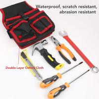 Bolsa De Herramientas Multifuncional De Tela Oxford Para Eléctricos Impermeable Y Anticaída Organizador De Cinturón Portátil - details 3